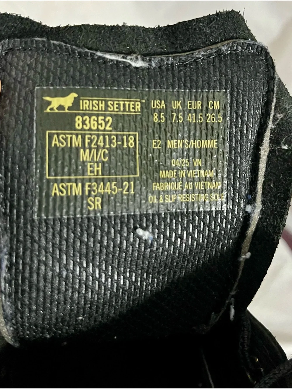 Irish Setter Black Leather Chukka Work Boots